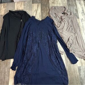 Women’s Medium Cardigan, Blouses, Lot Of 3